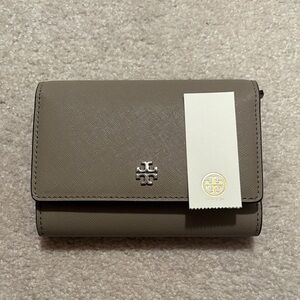 Tory Burch French Gray Robinson Wallet